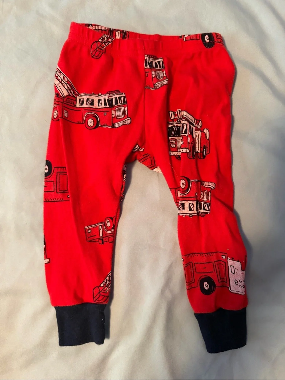 Carter's White Bodysuits with Red Firetruck Pants and Navy & Burgundy Tops